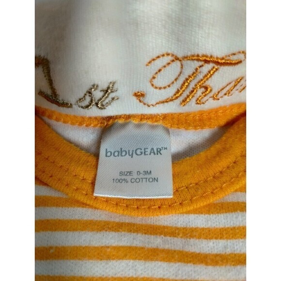 Baby's First Thanksgiving 2piece Set You get A Hat and a Long Sleeve Onesie 0-3 - Picture 5 of 6